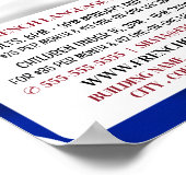 Poster Drapeau français, Cours de langue française Public (Coin)