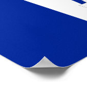 Poster Drapeau français et monogramme fille (Coin)