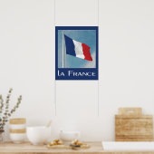 Poster Drapeau français Photo du nom de la France (Cuisine)