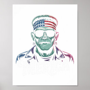 Poster Drapeau Frankenstein Monster Lover Sungles Usa 4e