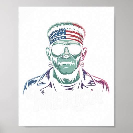 Poster Drapeau Frankenstein Monster Lover Sungles Usa 4e (Devant)