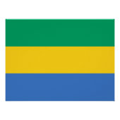 Poster Drapeau Gabon (Devant)