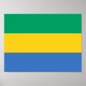 Poster Drapeau Gabon (Devant)
