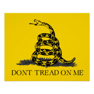 Poster Drapeau Gadsden jaune classique Ne marchez pas sur