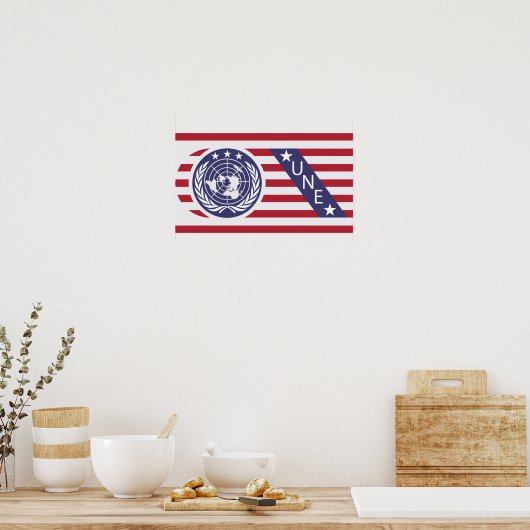 Poster Drapeau Galaxy U.N.E (Cuisine)
