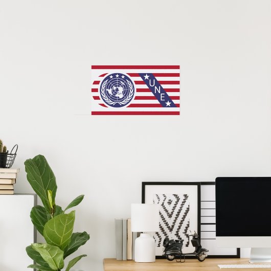 Poster Drapeau Galaxy U.N.E (Bureau à domicile)