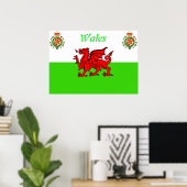 Poster Drapeau gallois (Bureau à domicile)