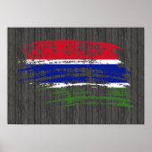 Poster Drapeau gambien cool (Devant)