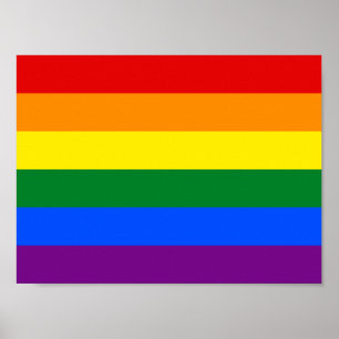 Poster Drapeau Gay pride arc-en-ciel LGBT