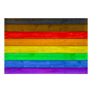 Poster Drapeau gay pride inclusif SlipperyJoe ru texturé