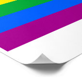 POSTER DRAPEAU GAY PRIDE OFFICIEL (Coin)