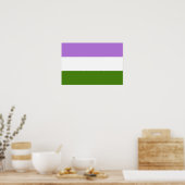 Poster Drapeau Genderqueer Pride (Cuisine)