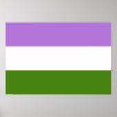 Poster Drapeau Genderqueer Pride (Devant)