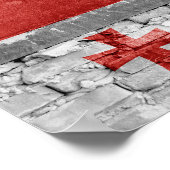 Poster Drapeau géorgien (Coin)