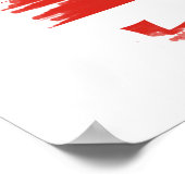 Poster Drapeau géorgien (Coin)