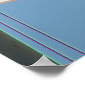 Poster Drapeau géorgien dans le vent (Coin)