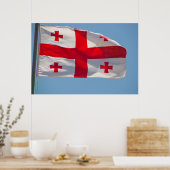 Poster Drapeau géorgien dans le vent (Cuisine)