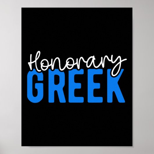 Poster Drapeau grec drôle grec honoraire Grèce Gréco-Amér (Devant)