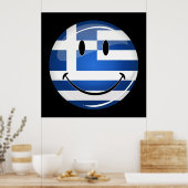 Poster Drapeau grec souriant (Cuisine)