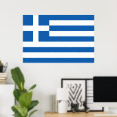 Poster Drapeau Grèce (Bureau à domicile)