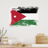 Poster Drapeau Grunge Jordan (Cuisine)