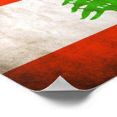 Poster Drapeau Grungy Lebanon (Coin)