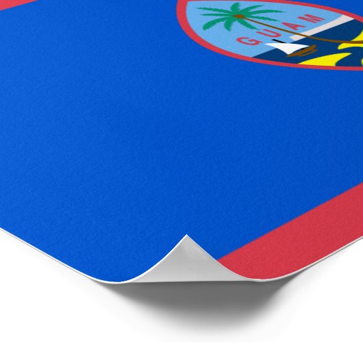 Poster Drapeau Guam (Coin)