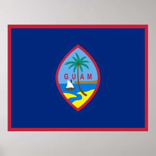 Poster Drapeau Guam (Devant)