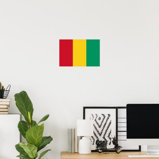 Poster Drapeau Guinée (Bureau à domicile)