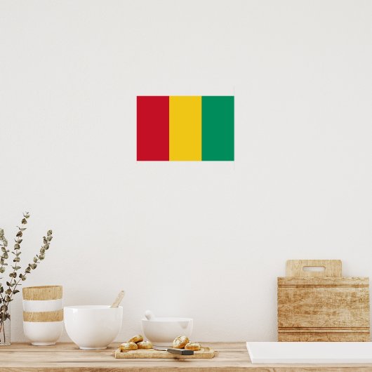 Poster Drapeau Guinée (Cuisine)