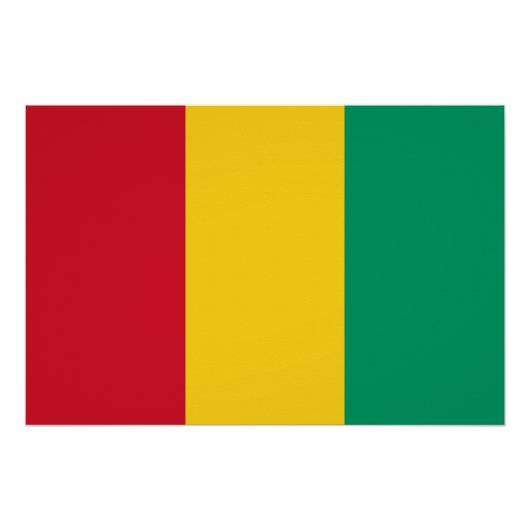 Poster Drapeau Guinée (Devant)