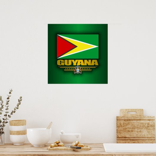 Poster Drapeau Guyana (Cuisine)