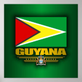 Poster Drapeau Guyana (Devant)