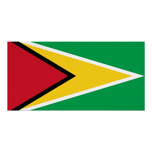 Poster Drapeau Guyana (Devant)