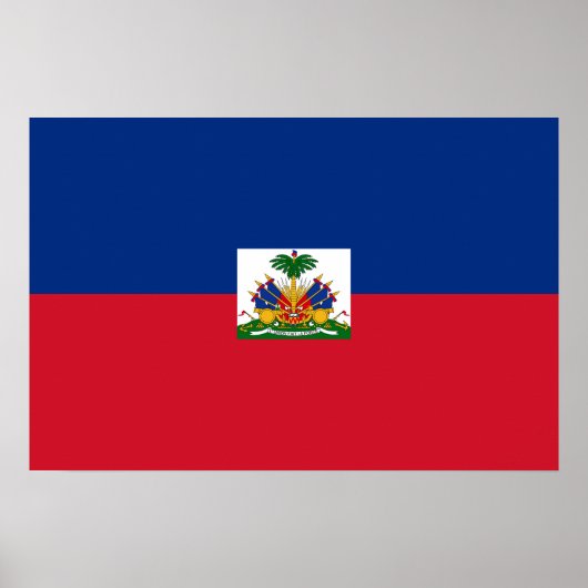 Poster Drapeau Haïti (Devant)