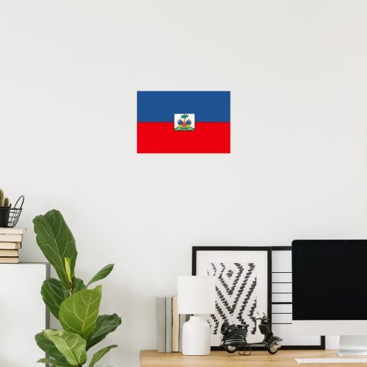 Poster Drapeau Haïti (Bureau à domicile)