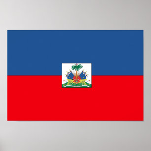 Poster Drapeau Haïti
