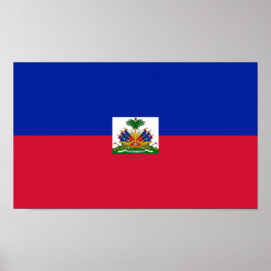 Poster Drapeau Haïti
