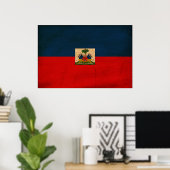 Poster Drapeau Haïti (Bureau à domicile)