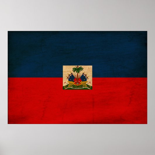 Poster Drapeau Haïti (Devant)