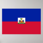 Poster Drapeau Haïti (Devant)