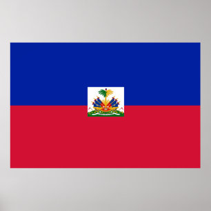 Poster Drapeau Haïti