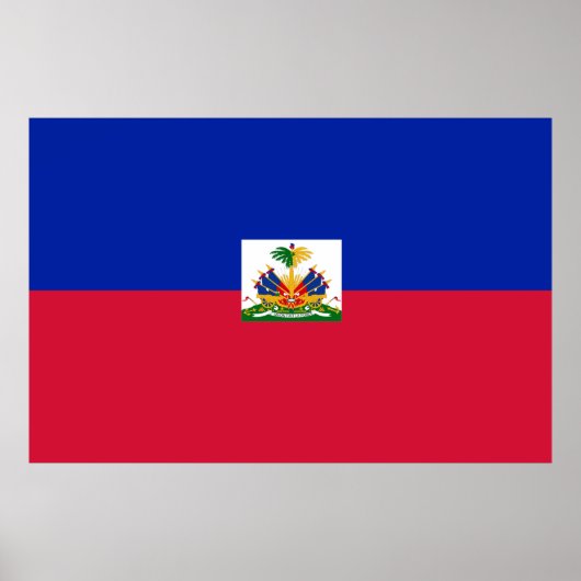 Poster Drapeau Haïti (Devant)