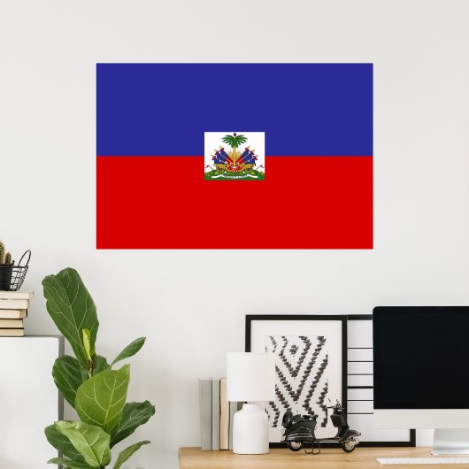 Poster Drapeau Haïti (Bureau à domicile)