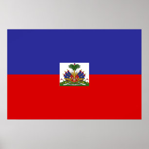 Poster Drapeau Haïti
