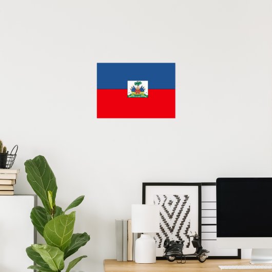 Poster Drapeau haïtien (Bureau à domicile)