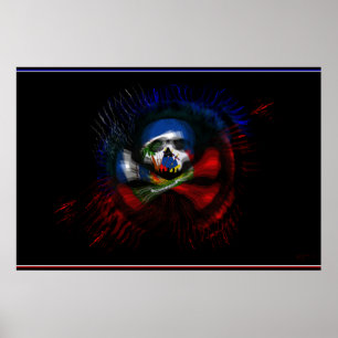 Poster Drapeau haïtien de guerre