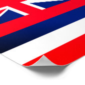 Poster Drapeau Hawaï (Coin)