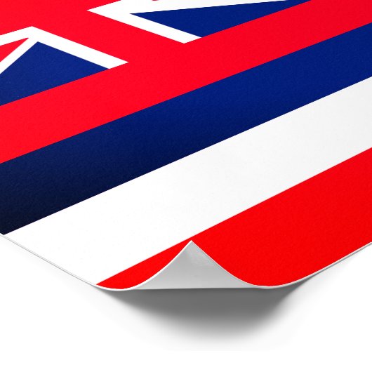 Poster Drapeau Hawaï (Coin)