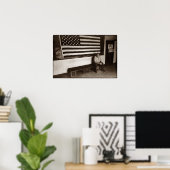 Poster Drapeau homme (Bureau à domicile)